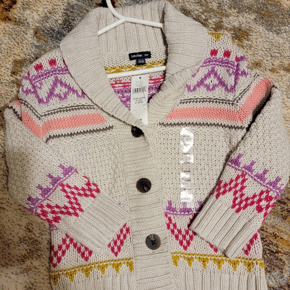 Girls Baby Gap Crocheted Cardigan